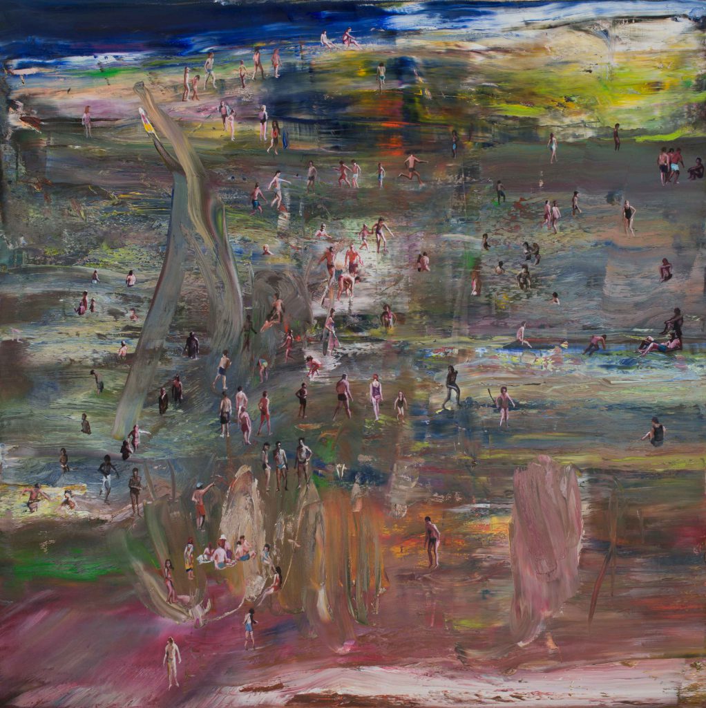 Peuplement 1, 150 x 150 cm, huile sur toile, 2014.