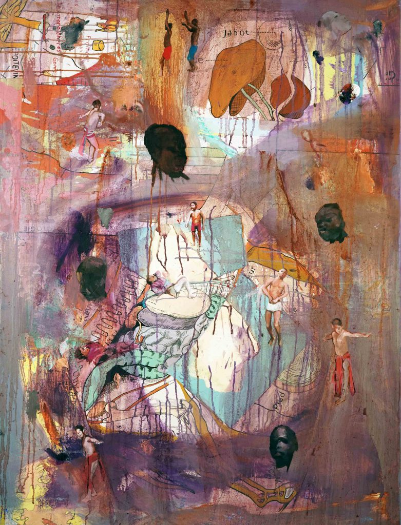 Une Danse, 130 x 97 cm, huile sur toile, 2014.