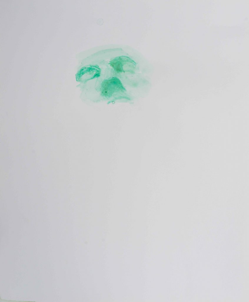 Non titré, 41 x 30 cm, crayon aquarellable sur papier, 2018.